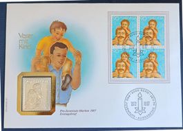Numisbrief Vater mit Kind mit Silbermedaille ab 1 Fr. !!