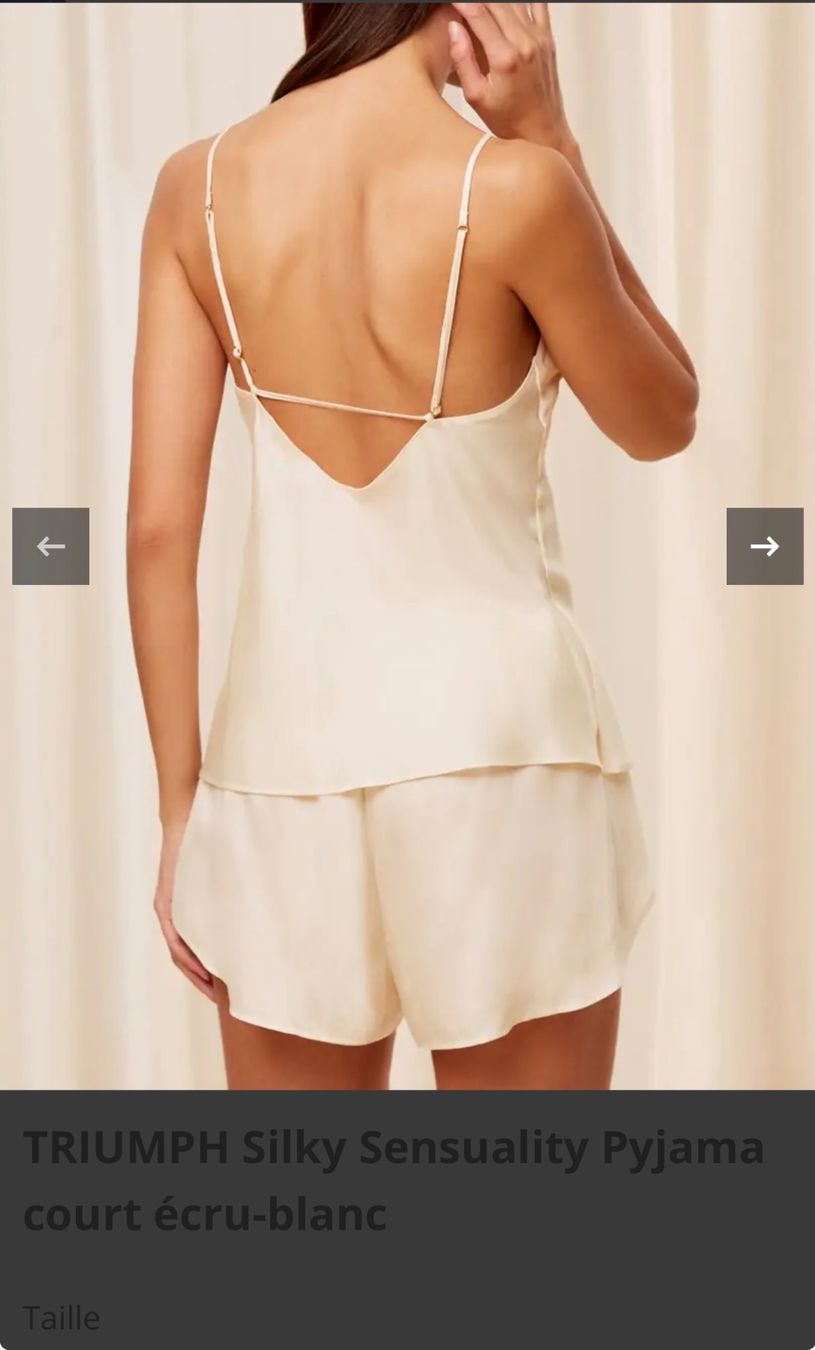 Triumph Negligees & Pigiami: Triumph 2PCES en soie écru 42 – Nuovo (secondo la descrizione) da Neuchâtel venduto da nini068 1