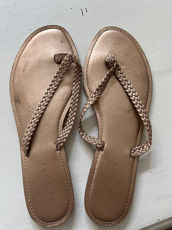 Scarpe da donna: Flip Flops Sandalen Leder gold 38 – Usato da Basel venduto da Princeton-seller