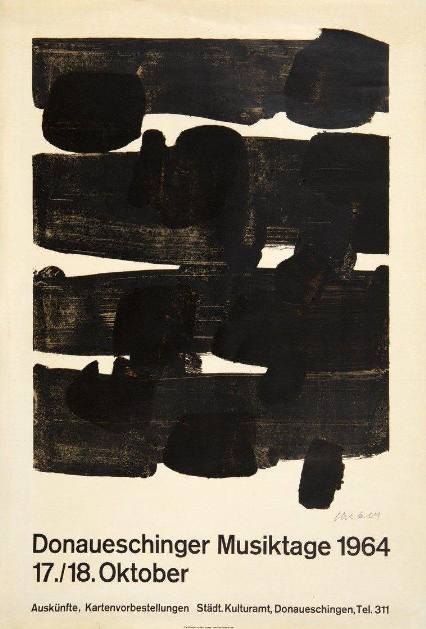 Grafica & Litografie: PIERRE SOULAGES DONAUSCHINGER MUSIKTAGE – Usato da Goldach venduto da Gaip