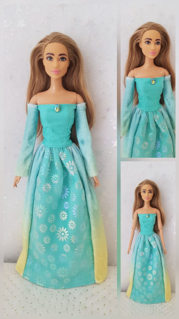 Bambole: Barbie Kleid selbstgemacht – Nuovo e nell'imballaggio originale da Lachen SZ venduto da Sakura4hime