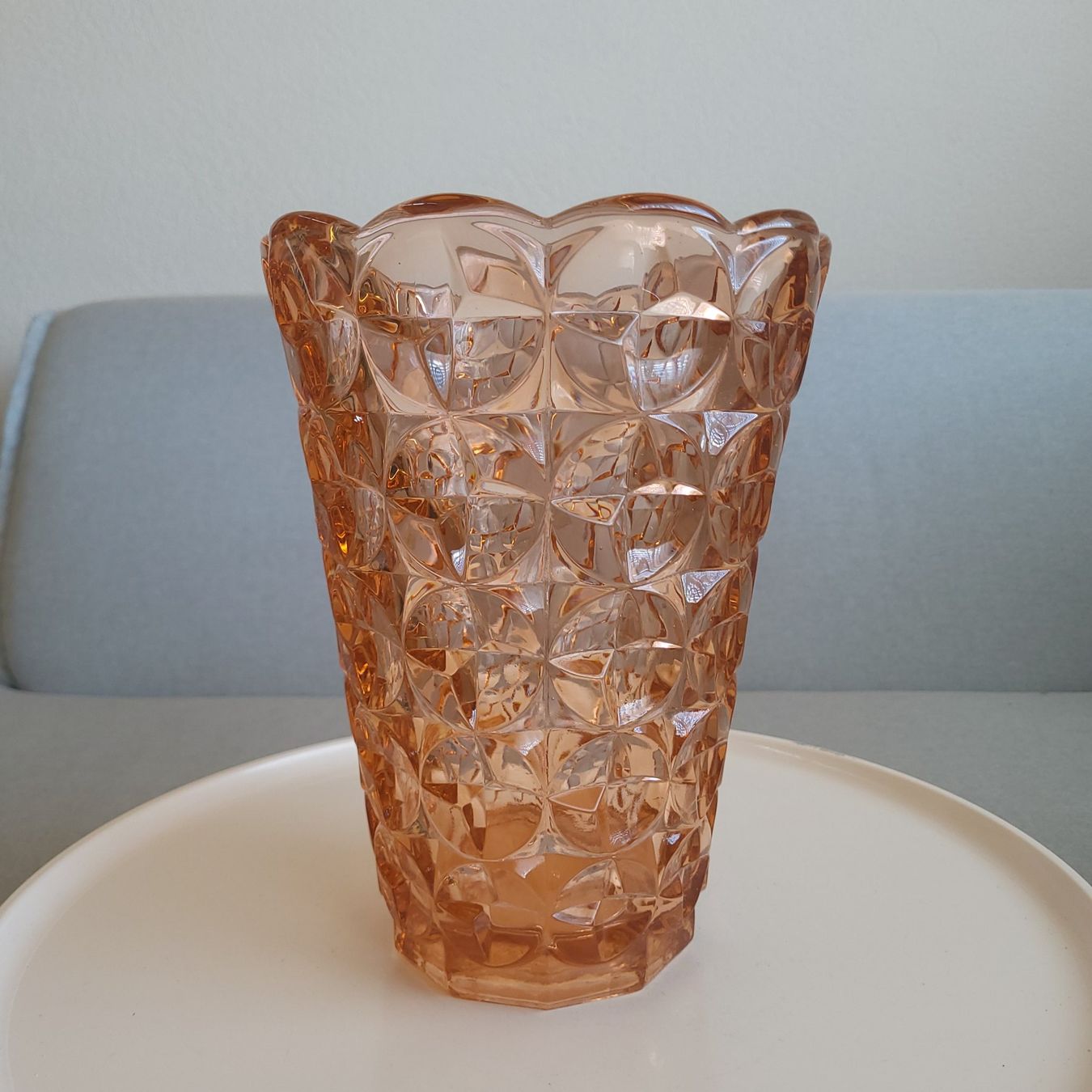 Walther Glas Vasen & Gefässe: 50er J. DDR " Walther-Sachsenglas " Orange Glasvase Luttich – Gebraucht aus Savièse von qm2710