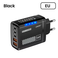 240W USB-C Schnelllader mit 5 Ports. Schwarz