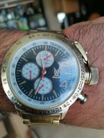Herrenuhr Chronograph Edelstahl Armband Gebraucht