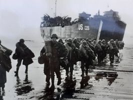Debarquement en Normandie 2.Weltk. US Boot Schiff Militär AK