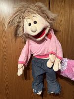 Handpuppe Mädchen rosa Kleidung Jeans Grösse unbekannt