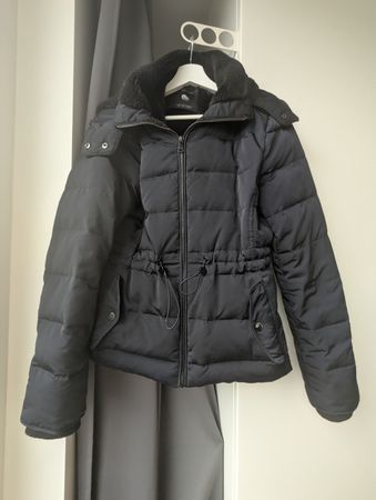 Zara Woman Down Jacket L, Blue, Padded, Winter Coat