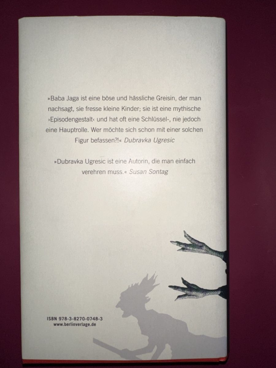 Bücher: Baba Jaga legt ein Ei - Dubravka Ugresic – Gebraucht aus Bern von schnupka 1