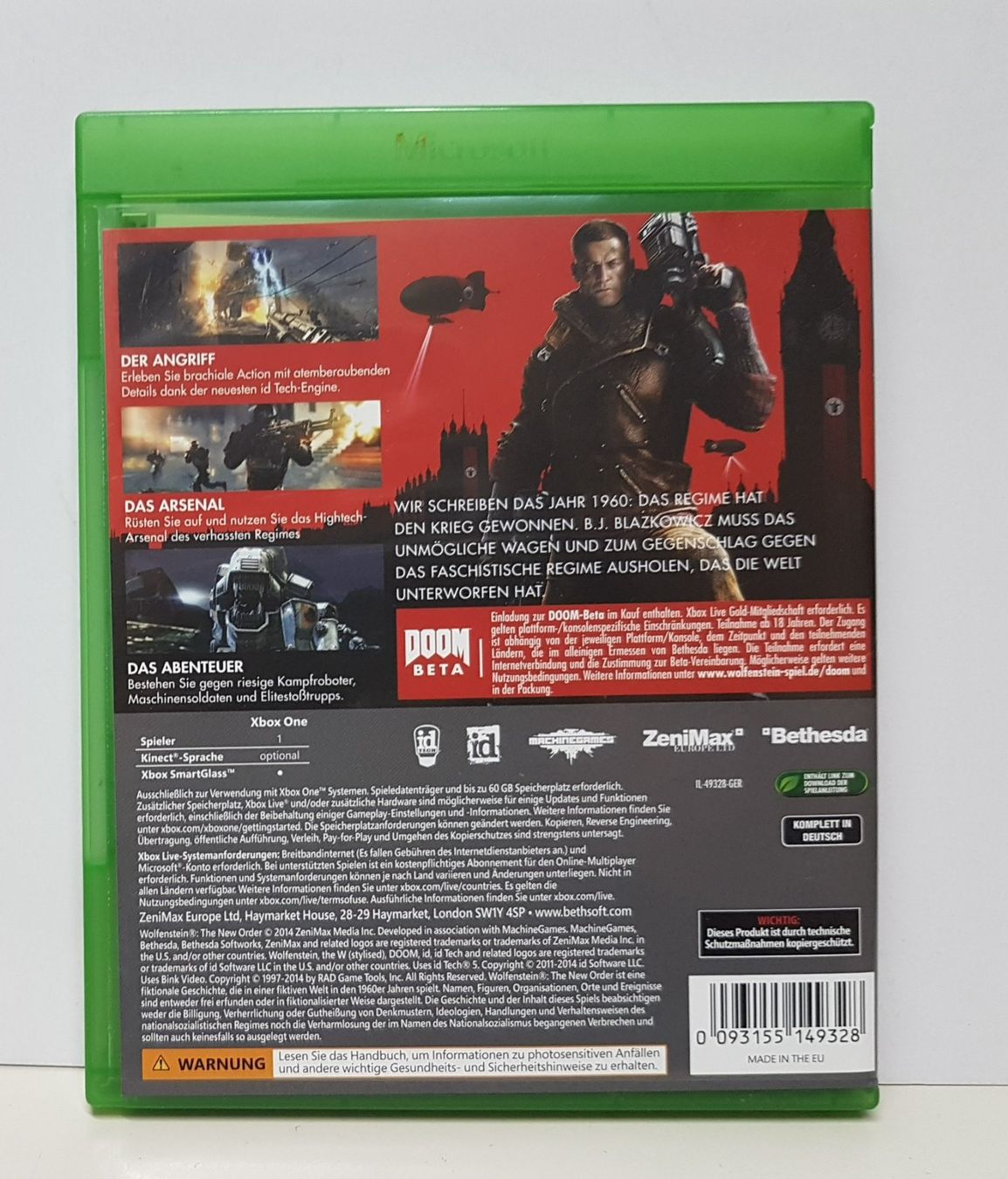 Microsoft Giochi: Wolfenstein The New Order den Krieg gewonnen  Xb One – Usato da Schüpfheim venduto da Games_Spielkonsolen 3