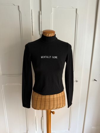 Langarmshirt schwarz "Mentally Gone" XS