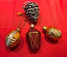 4 Stk. diverser, älterer Weihnachtsschmuck