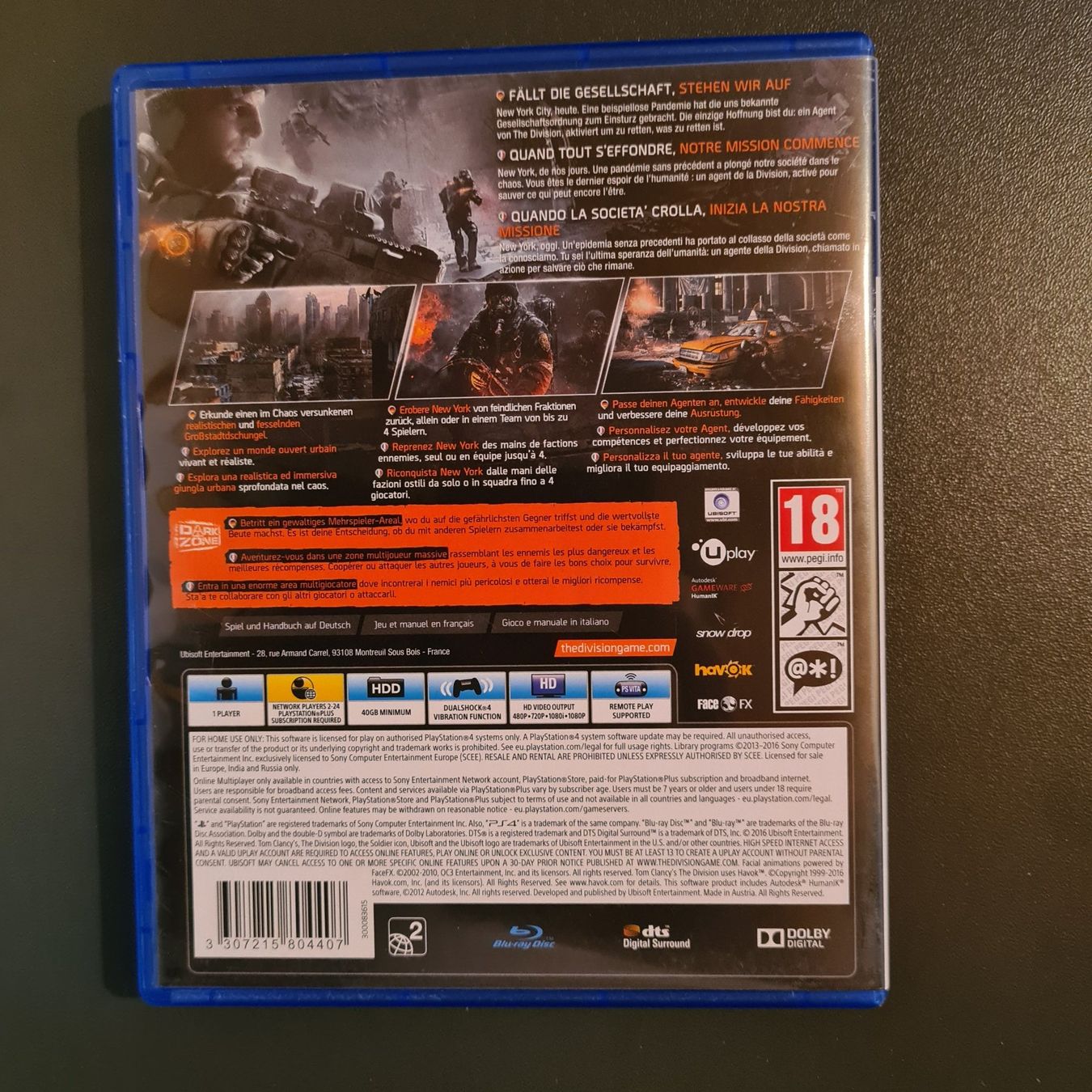 Sony Giochi: The Division für PS4 – Usato da Chur venduto da 1996hiphop 1