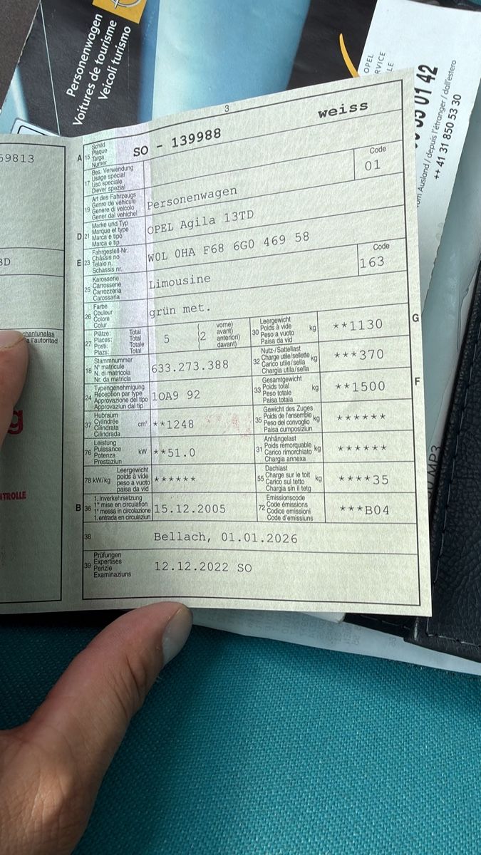Opel Automobili: Opel Agila 13TD – Usato da Derendingen venduto da GolfRolf 2