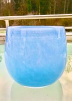 Design-VASE ❤️ Wunderschön, massiv, hellblau, aus Glas