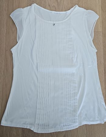 Elegante Sommerbluse in Weiss, Grösse M