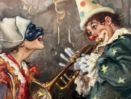 Oelgemälde G. Merighi Venezianischer Karneval