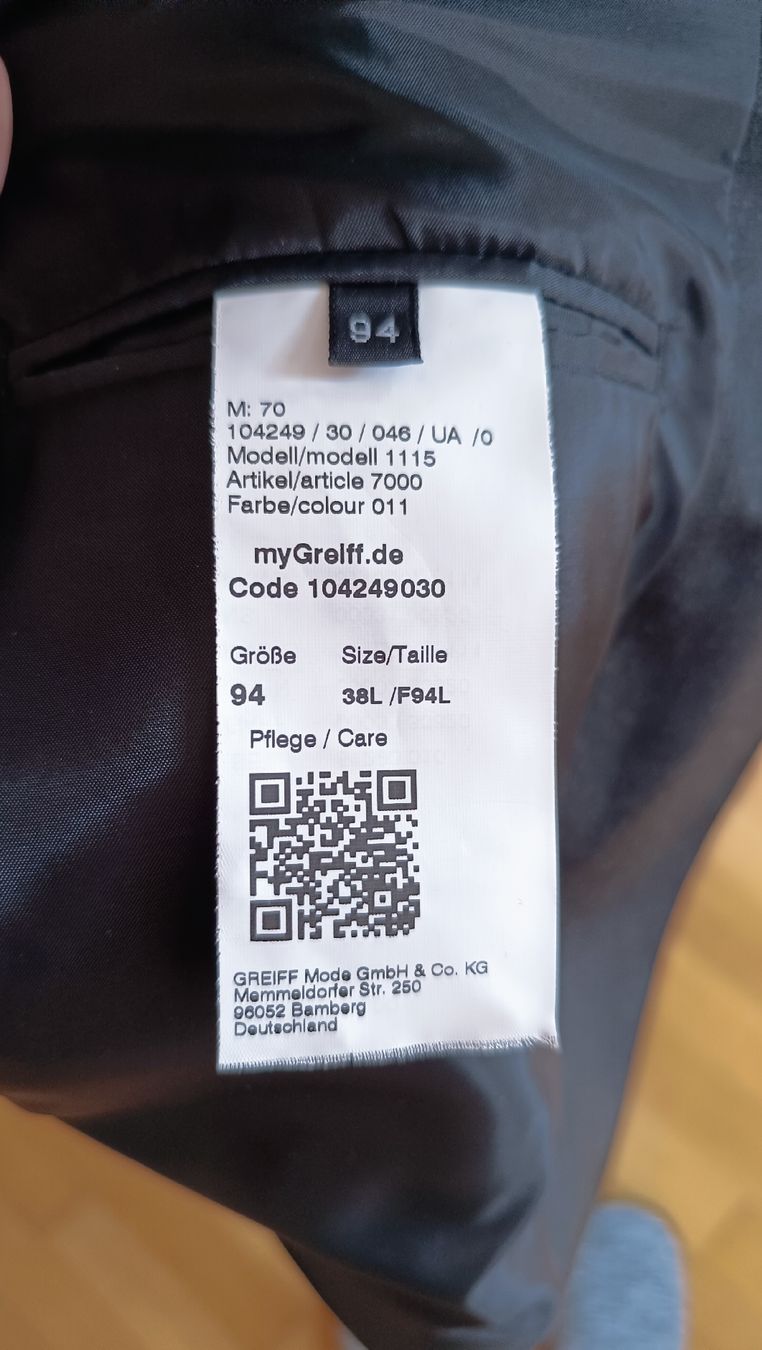 Completi: Greiff Anzug – Usato da Basel venduto da froehlicherVagabund 2