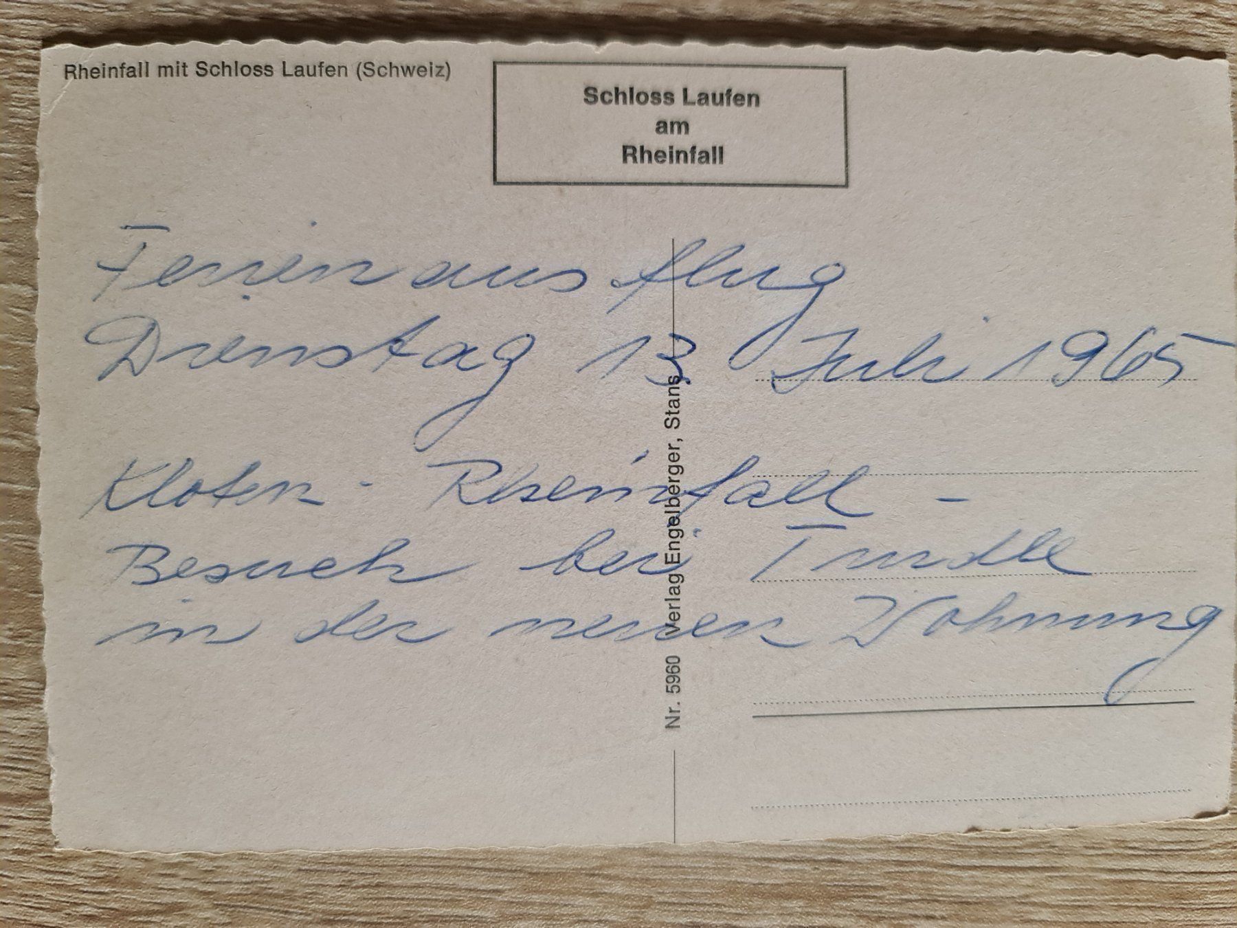 Cartoline postali: Ansichtskarte Rheinfall Schloss Laufen – Usato da Dintikon venduto da Vexi 1