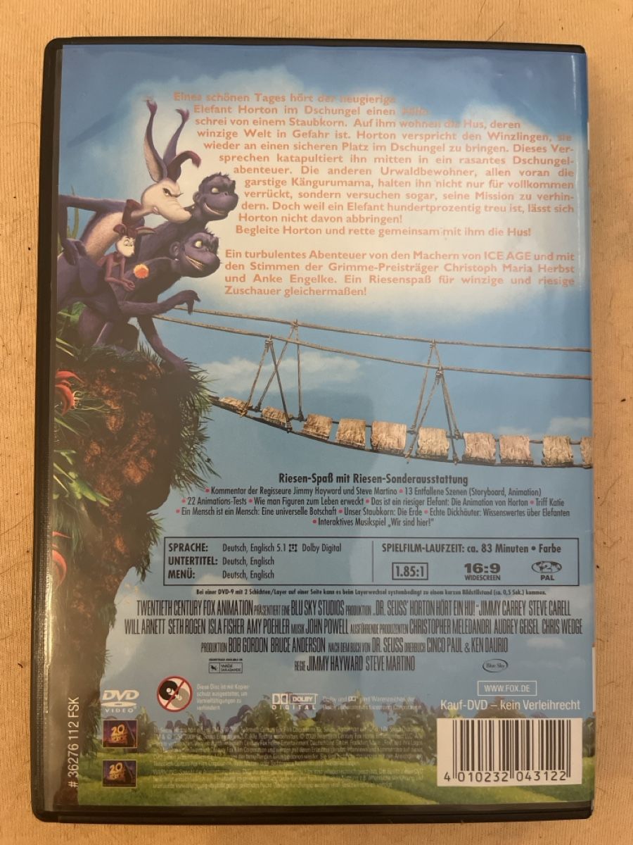 Tous les DVDs: DVD Horton hört ein Hu – D'occasion à Wolfhausen par anz_zjj9 1