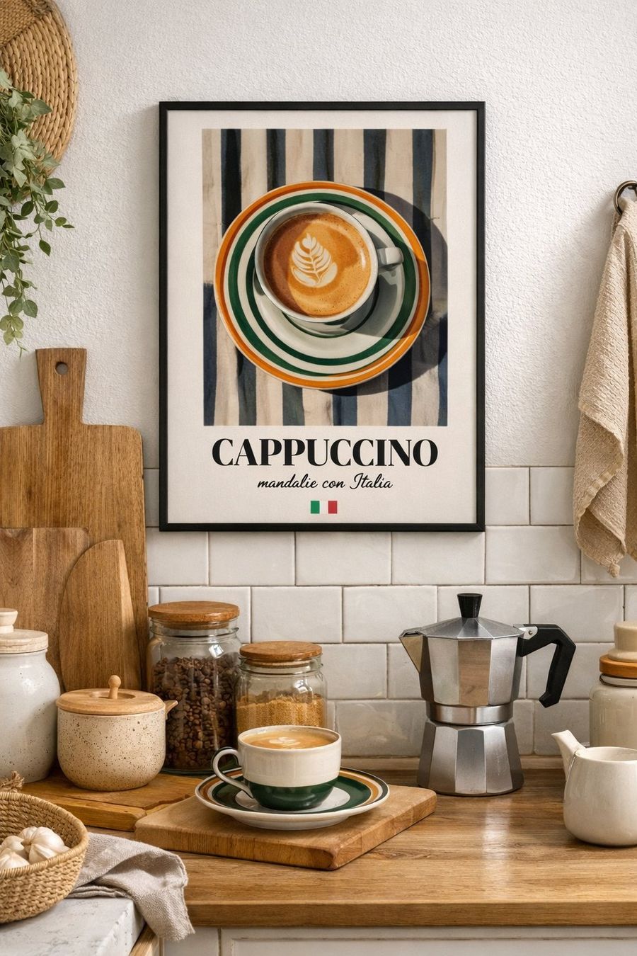 Poster & Bilder: Poster affiche Impression Cappuccino Vintage rétro déco – Neu und originalverpackt aus Meyrin von Nostalgica 1