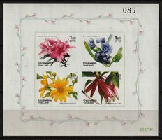 Thailand Block Blumen ** ungezähnt