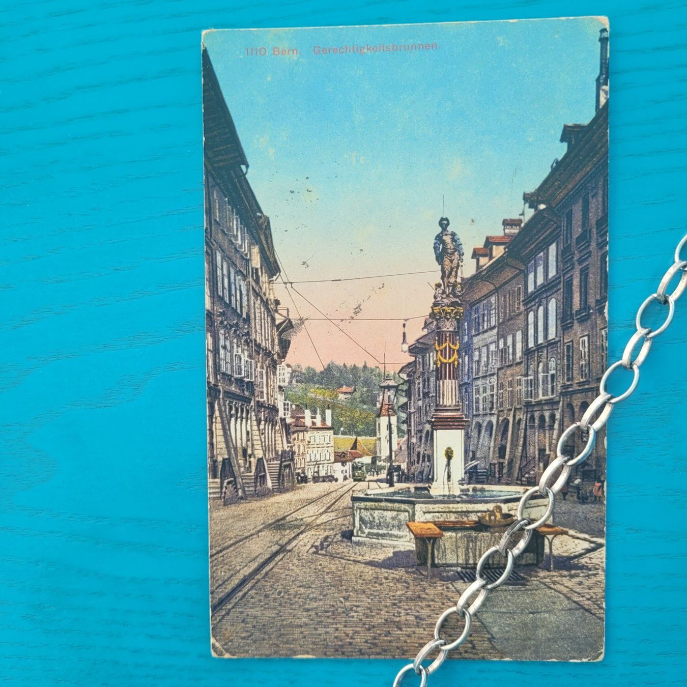 Cartoline postali: Bern / Gerechtigkeitsbrunnen 1925 – Usato da SCHÜBELBACH venduto da CoKaHa
