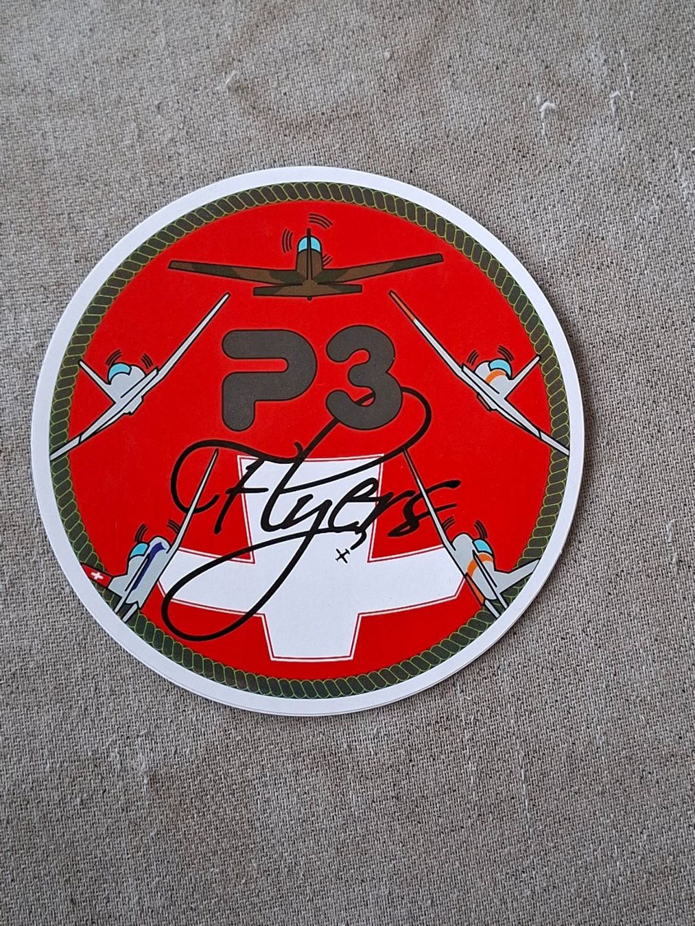 Cartoline postali: Aufkleber Pilatus P-3 Flyers – Usato da Giffers venduto da attila07