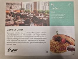 2-für-1 Gutschein Bistro St. Gallen