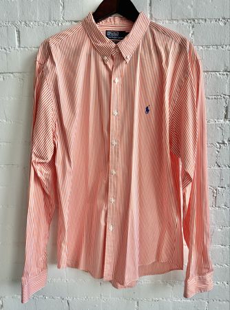 POLO Ralph Lauren Herrenhemd – Orange/Weiss / Gr. XXL