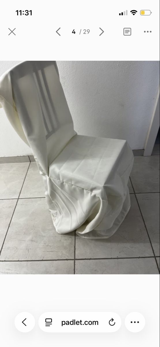 Stoffe: 6 Stk. stuhlhussen in Creme  – Gebraucht aus Heitenried von Rose510