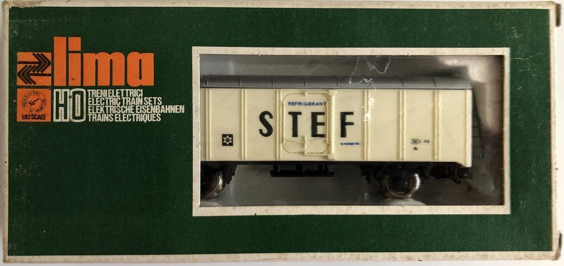 Lima Modellini di ferrovie: Lima 3104 Refrigerant STEF weiss Spur H0 – Nuovo e nell'imballaggio originale da Burgdorf venduto da Gedora 1