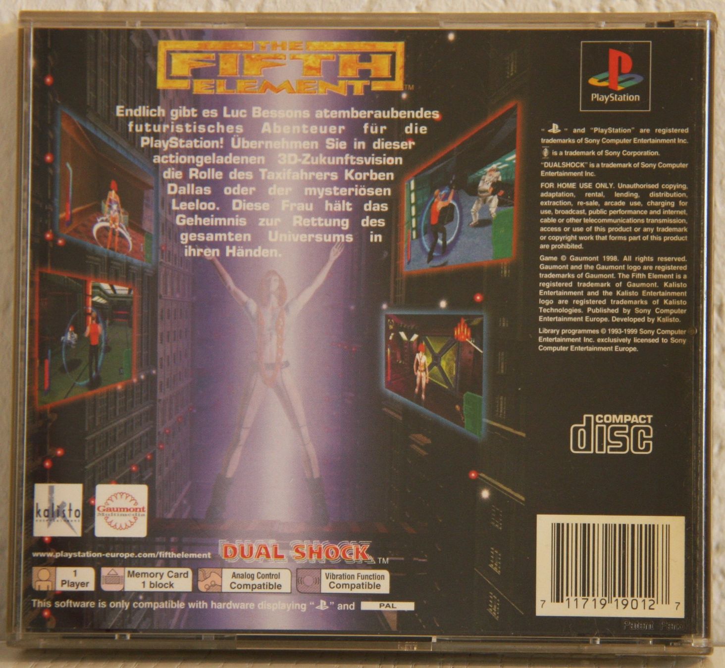 Giochi: PS1 Das fünfte Element – Usato da Fisibach venduto da Retrogames24 1