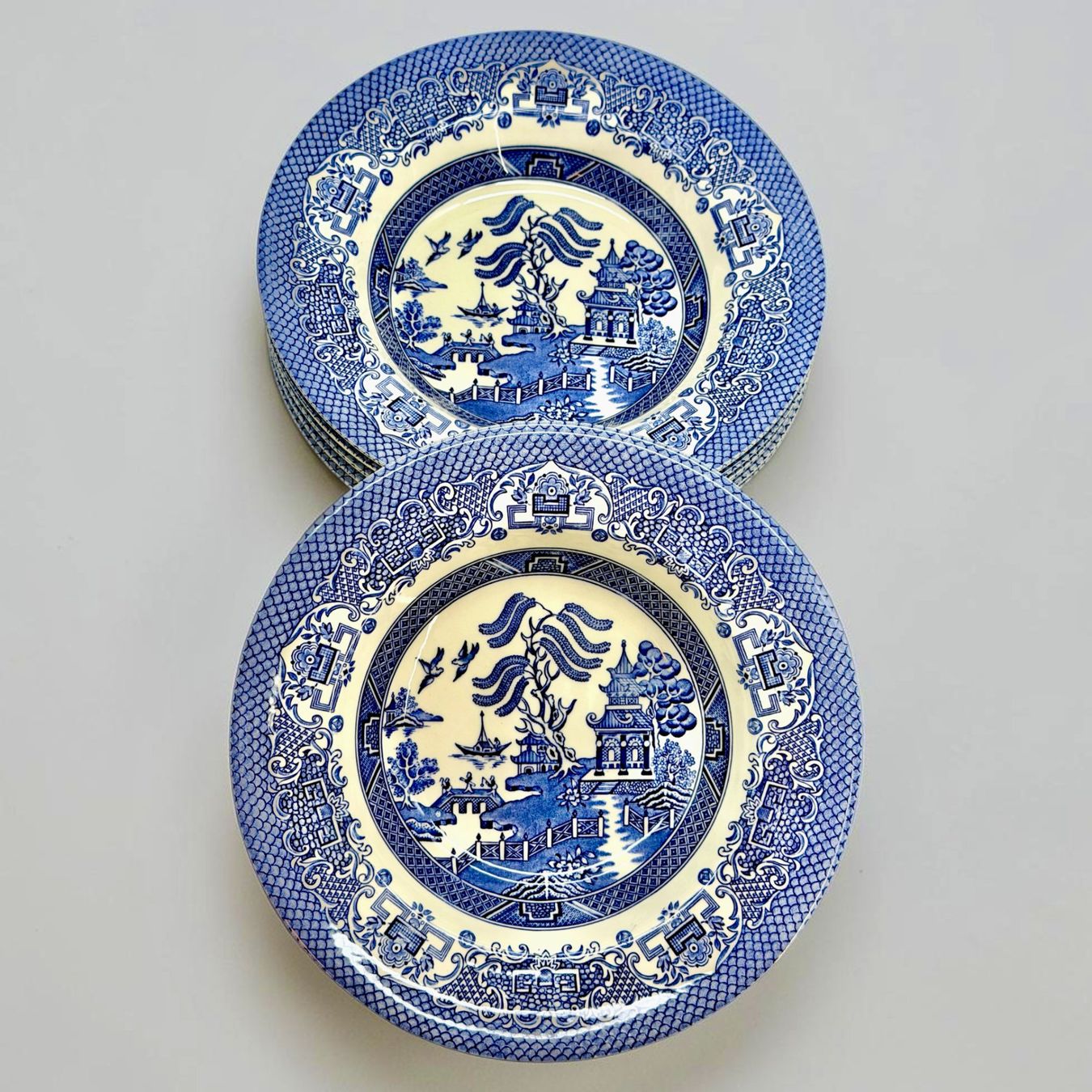Set di piatti: 6 assiettes soupe English Ironstone Tableware LTD. EIT bleu – Usato da Morges venduto da 1tiquaire