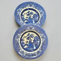 6 assiettes soupe English Ironstone Tableware LTD. EIT bleu