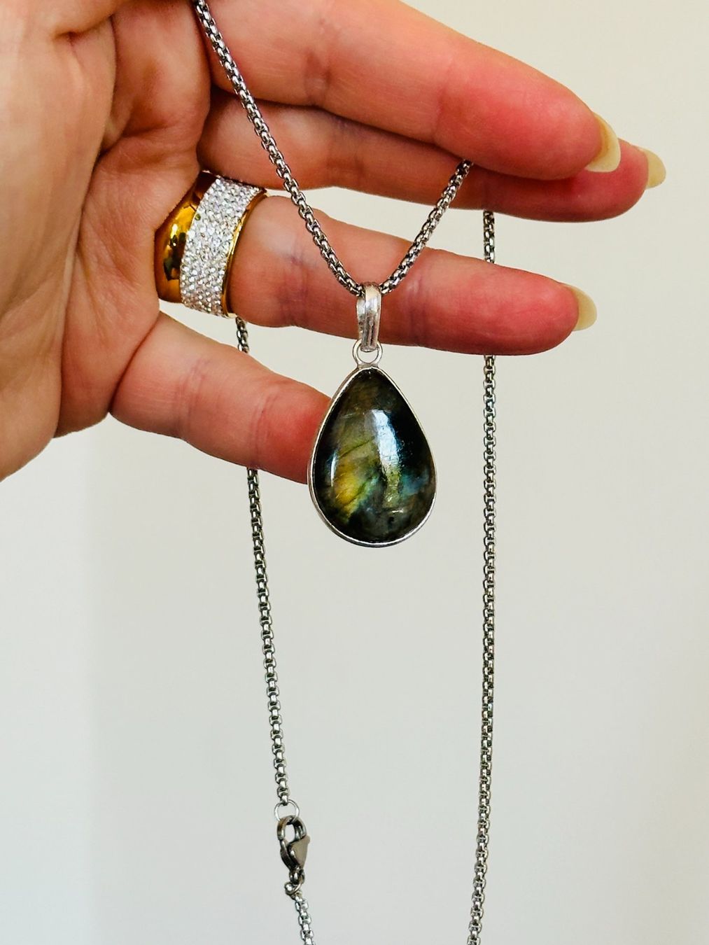 Catenine: Labradorite Gemstone Handmade Jewelry necklace – Nuovo e nell'imballaggio originale da Genève venduto da AGBERG 2