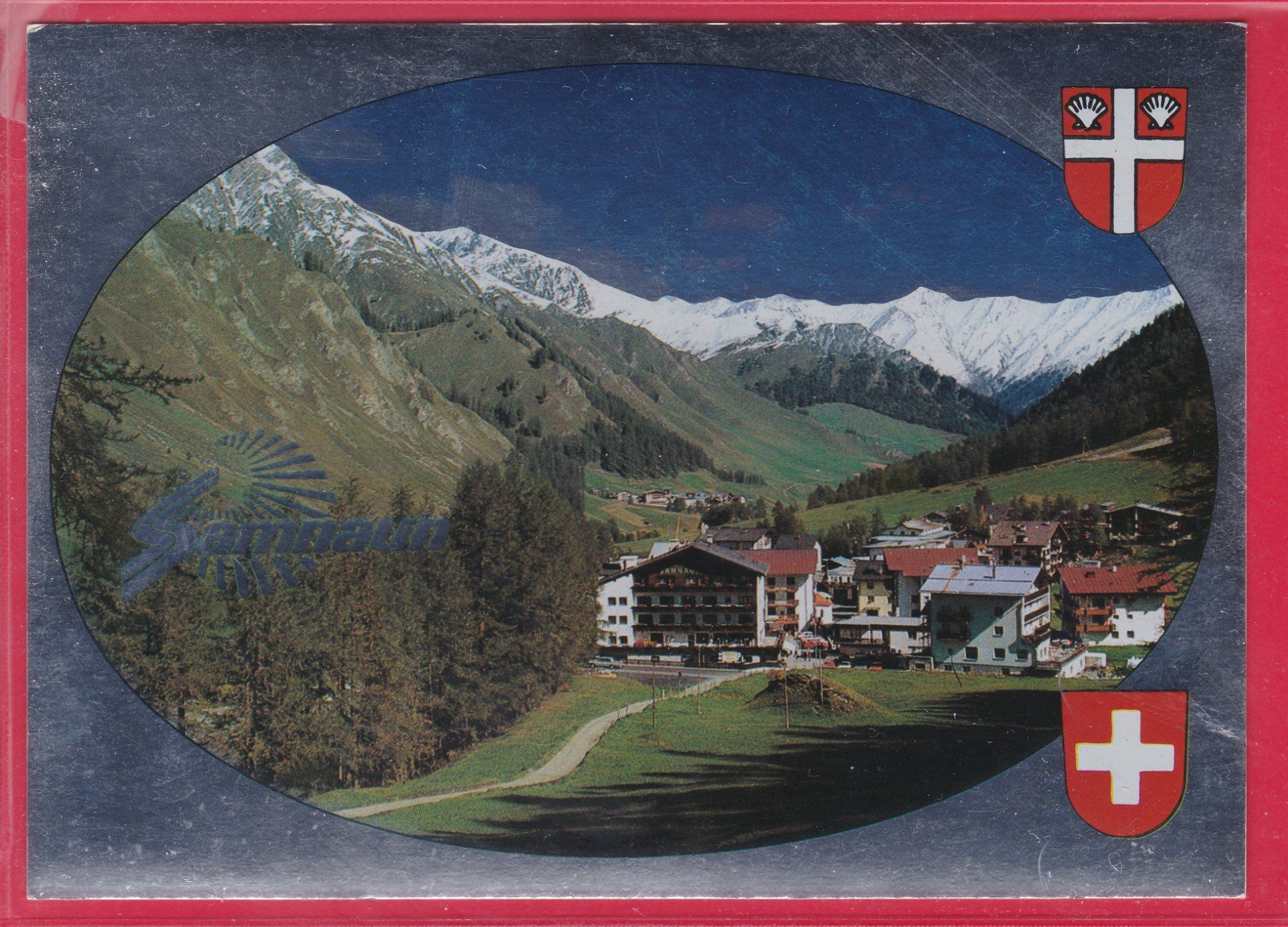 Cartoline postali: SAMNAUN 1850m IM UNTERENGADIN – Usato da Oberrieden venduto da Gebirgsstelze