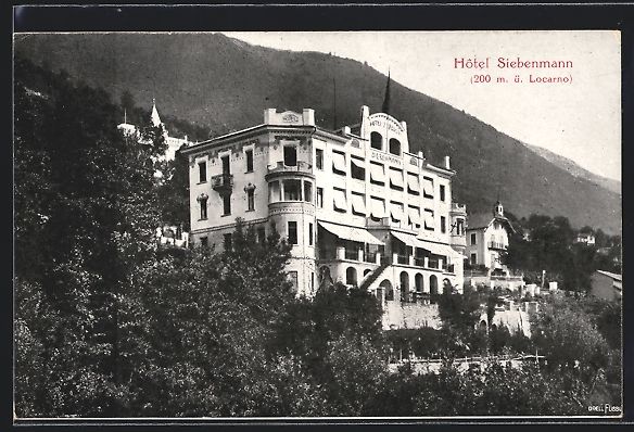 Cartes postales: AK Locarno, Hotel Siebenmann, 1916 – D'occasion à Berlin par bartko-reher