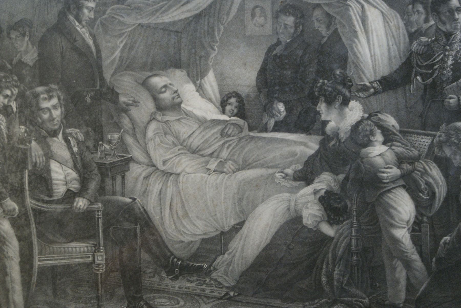 Incisioni: Grosser Stich Napoleons Tod 5.Mai 1821 – Usato da Buchs AG venduto da schwippschwapp 1