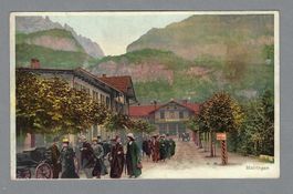 MEIRINGEN, SCHÖNE BELEBTE ANSICHT, * (REKLAME-AK)