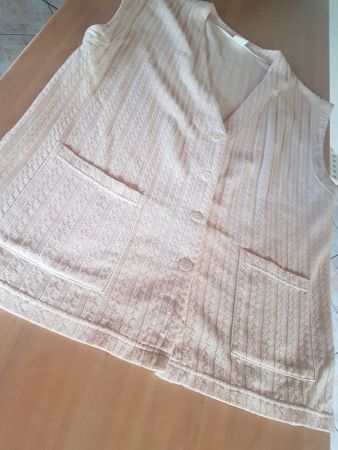 Gilet couleur crème taille 38/40 - 35% coton