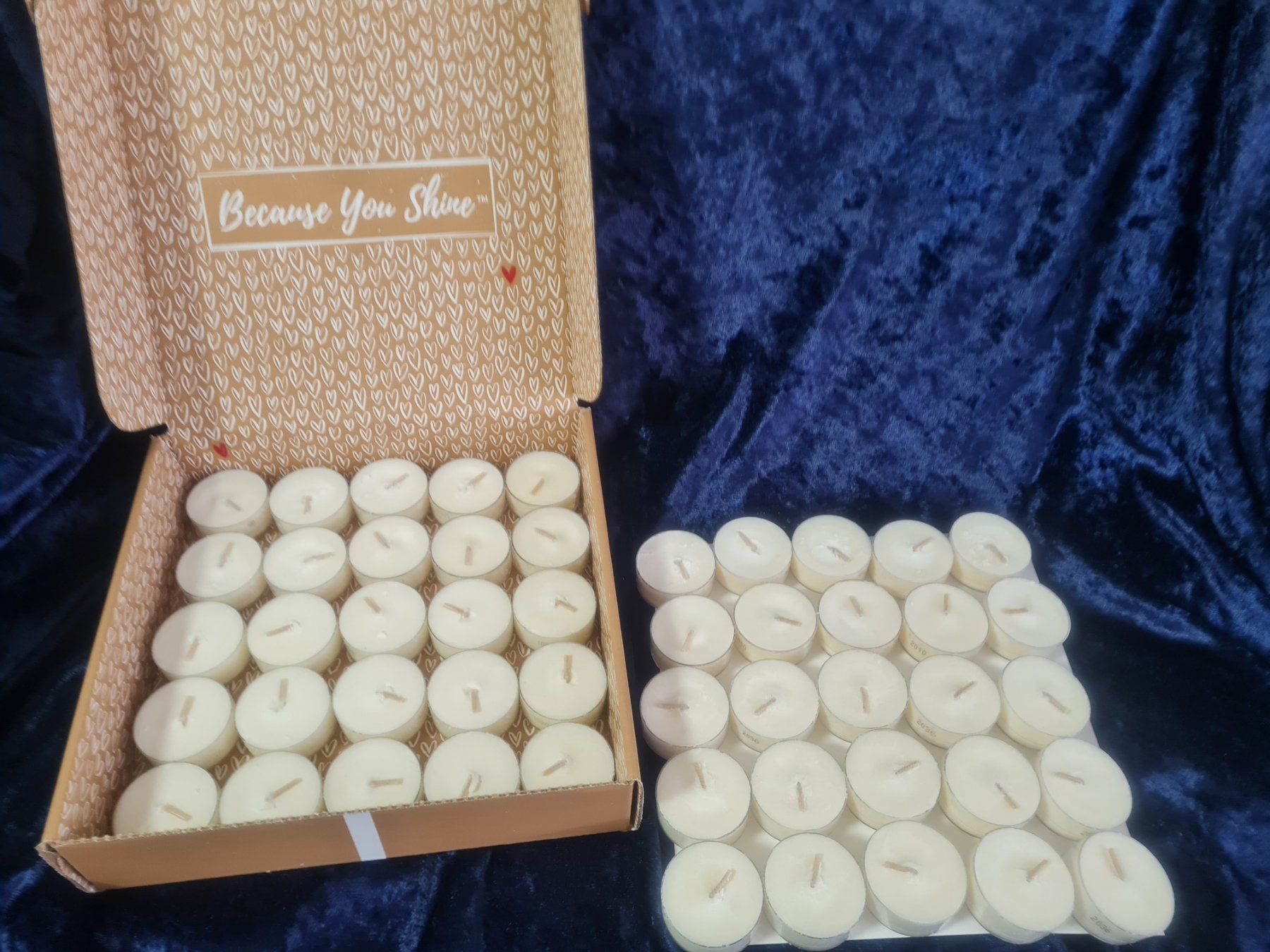 Partylite Candele: PartyLite - Teelicht-Box BeBalanced, 50 Teelichter Soja – Nuovo e nell'imballaggio originale da Othmarsingen venduto da Kleibai