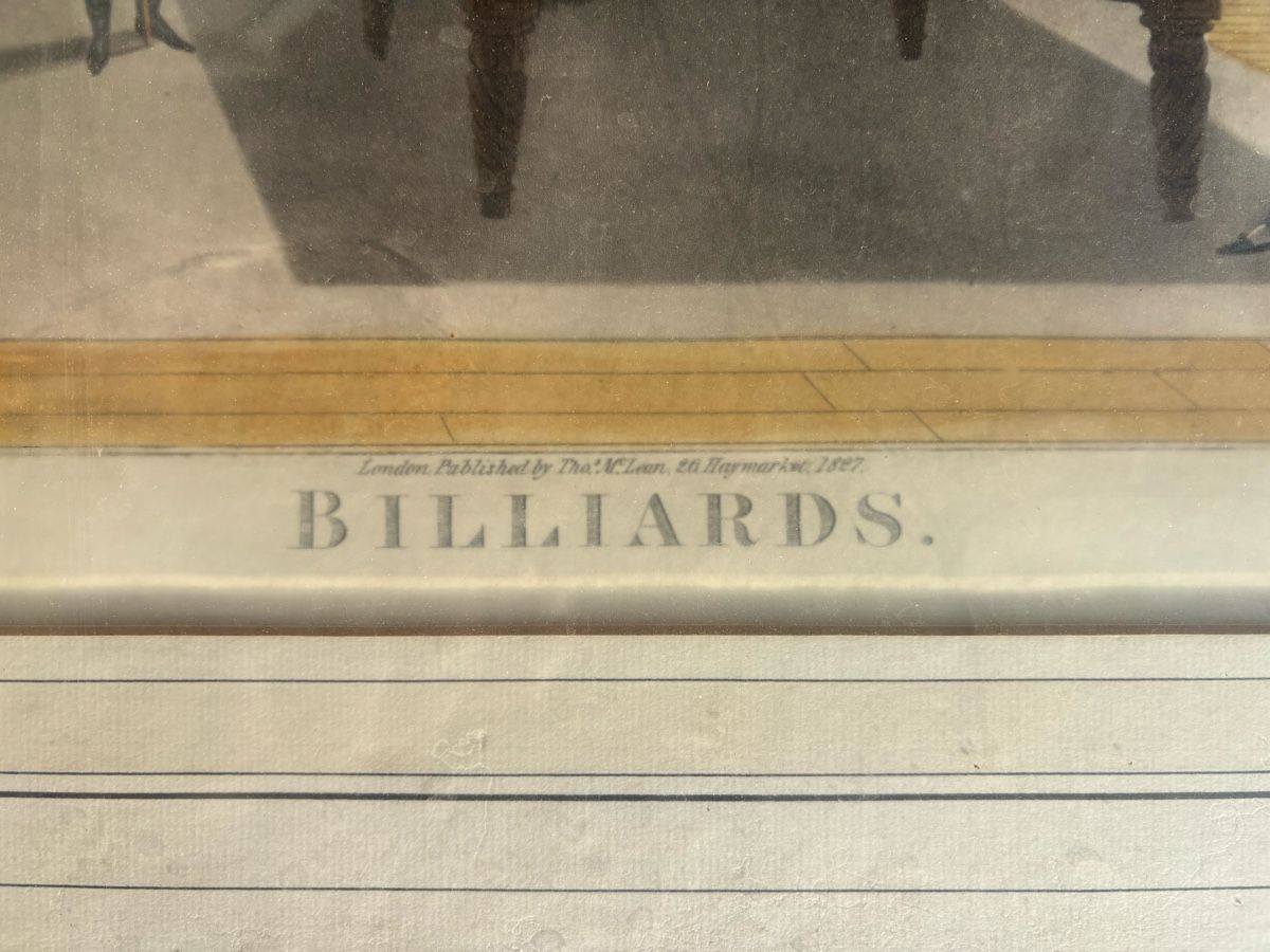 Poster & Bilder: Antike Billard-Szene, um 1897, gerahmt – Gebraucht aus Frauenfeld von Fubech 2