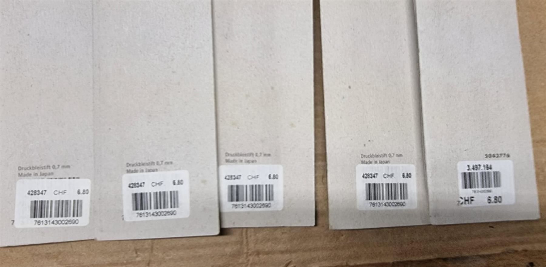 Penna & Evidenziatori: 5 Stück Druckstifte 0.7mm – Nuovo e nell'imballaggio originale da Rebstein venduto da James-Dean 2
