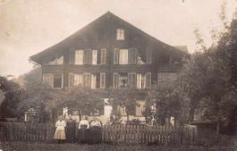 INTERLAKEN DORFPARTIE 1921 - SELTENE PRIVATAUFNAHME