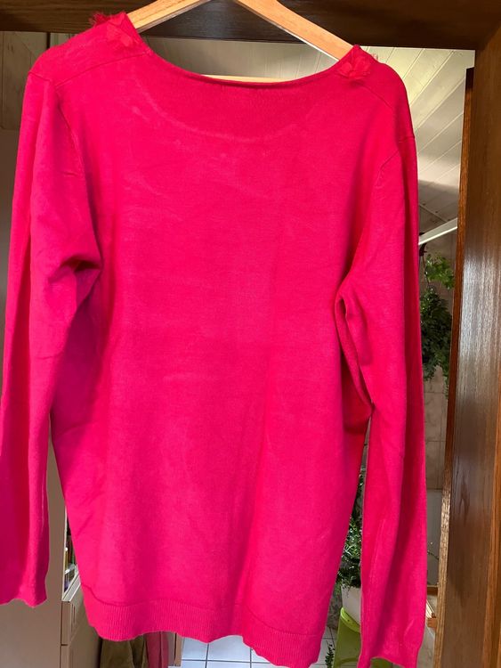 Pull femme La Redoute Anne Weyburn 48 50 rose fuchsia fleurs Acheter sur Ricardo