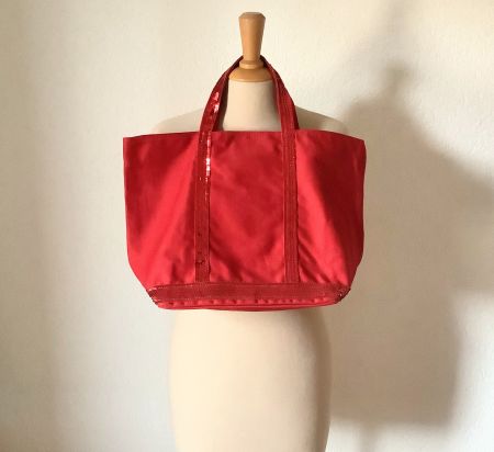 Vanessa Bruno Red Cabas Tote Bag