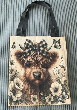 Tasche mit Kuh-Motiv, neu