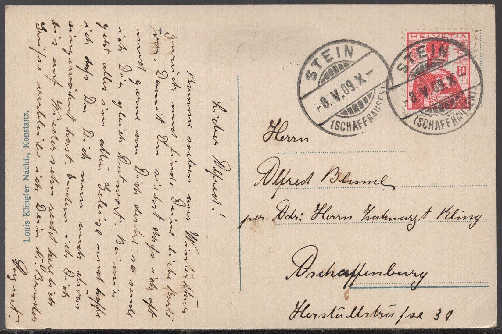Cartoline postali: Stein am Rhein  Rathaus  1909 – Usato da Aarau venduto da kufi44 1