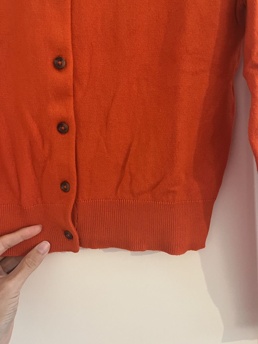 Maglioni & Felpe: Rundhals-Cardigan, orange – Usato da Zürich venduto da vintage_for_you 1