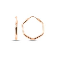 Creole Sechseck 925 roségold filigran Klassiker fein 20mm